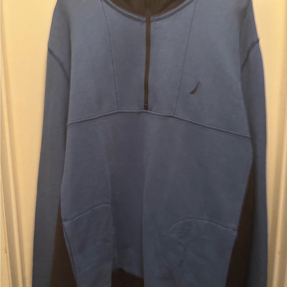 Nautica Men's Zip-Up Sweater in Blue and Black